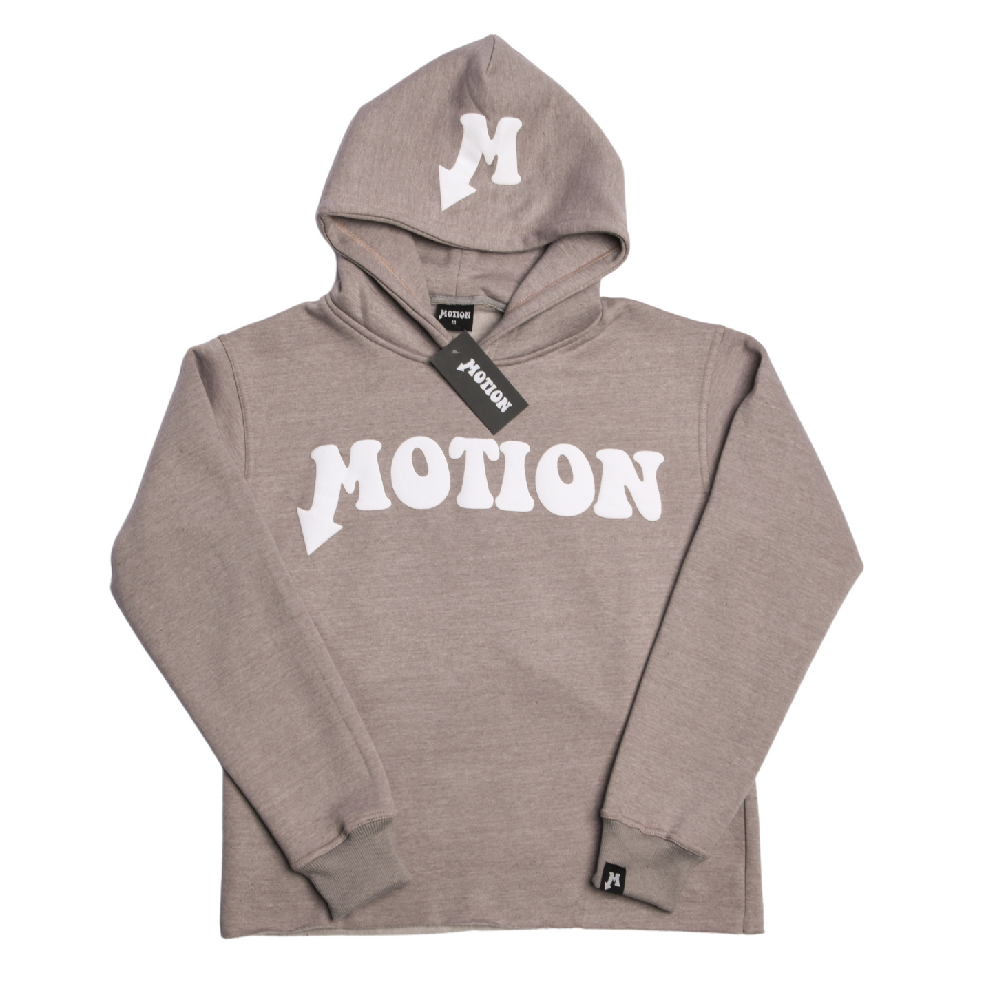 Quicksand Tan Motion Crop Hoodie