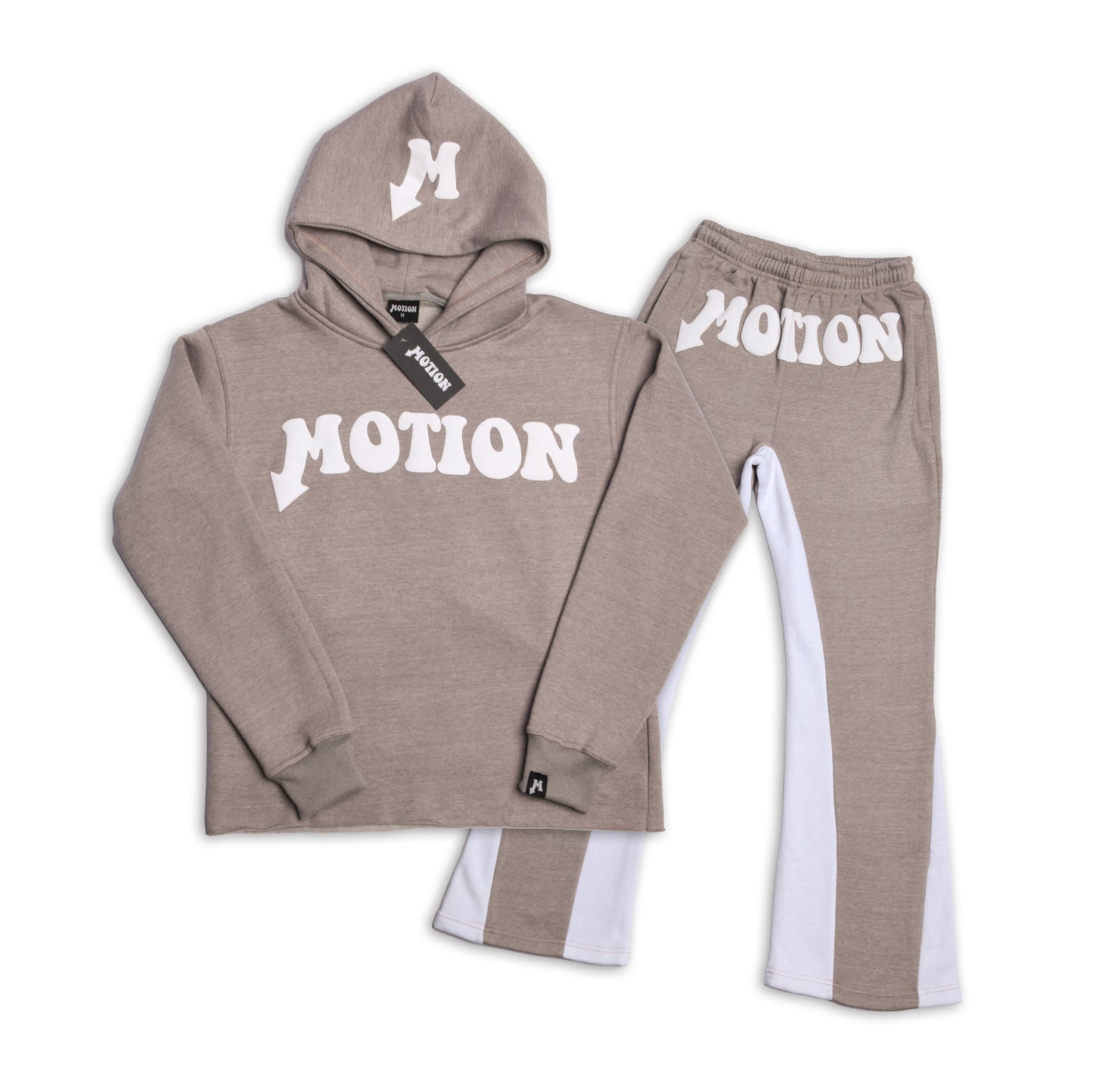 Quicksand Tan Motion Crop Hoodie