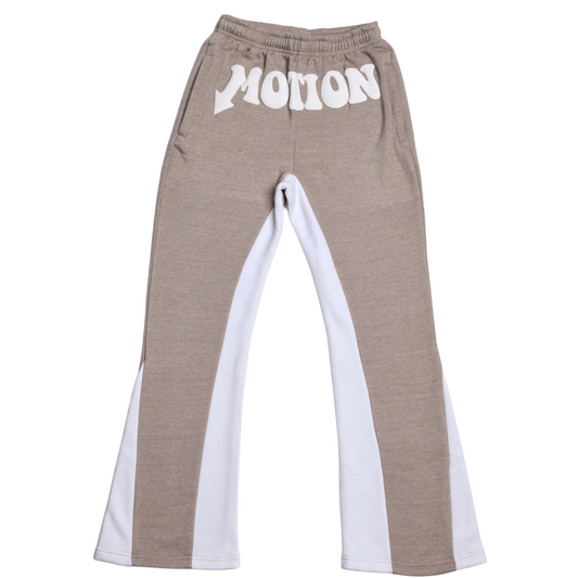 Quicksand Tan Motion Stack Flare Pants
